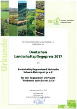 Urkunde Landschaftspflegetag 2017